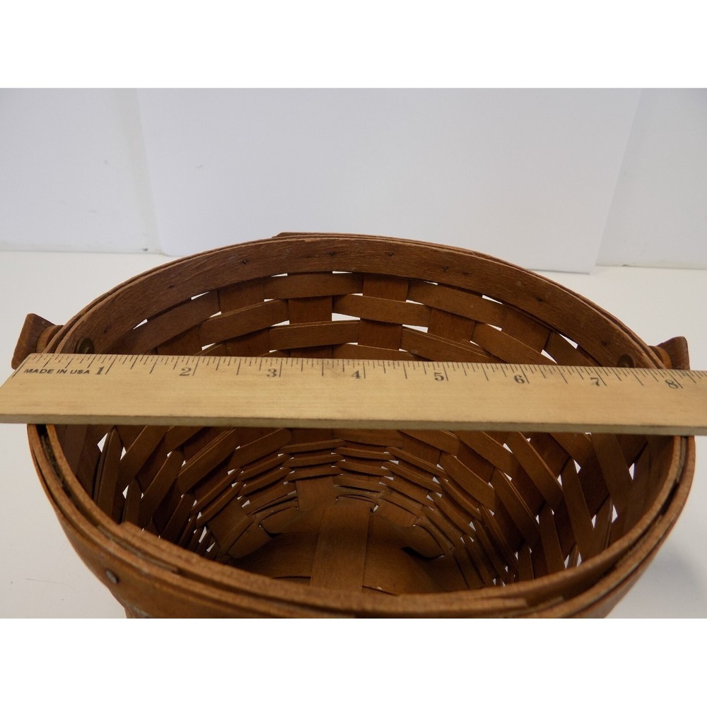 Vintage Medium Fruit Basket 1984 Longaberger -- DK Stain -- Original - Picture 15 of 16